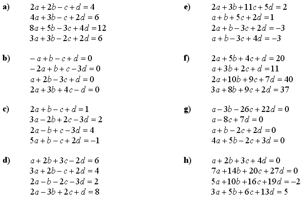 Sústavy lineárnych rovníc a nerovníc - Príklad 4 - Zadanie